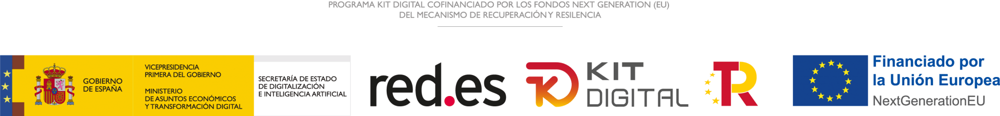 Programa Kit Digital, cofinanciado por los fondos Next Generation de la UE. Red.es, Gobierno de España, Financiado por la Unión Europea – NextGenerationEU